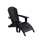 WestinTrends Tuscany HIPS Outdoor Patio Folding Adirondack Chair with Ottoman (2-Piece Set)