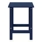 WestinTrends Malibu HDPE Outdoor Patio Folding Adirondack Chair with Ottoman and Side Table - Navy Blue