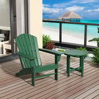 Sedia Adirondack da esterno WestinTrends Dylan in HDPE con tavolino (set da 2 pezzi)