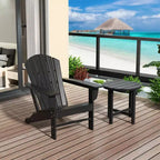 Sedia Adirondack da esterno WestinTrends Dylan in HDPE con tavolino (set da 2 pezzi)