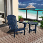 Sedia Adirondack da esterno WestinTrends Dylan in HDPE con tavolino (set da 2 pezzi)