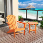Sedia Adirondack da esterno WestinTrends Dylan in HDPE con tavolino (set da 2 pezzi)