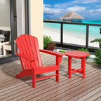 Sedia Adirondack da esterno WestinTrends Dylan in HDPE con tavolino (set da 2 pezzi)