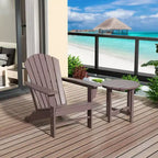 Sedia Adirondack da esterno WestinTrends Dylan in HDPE con tavolino (set da 2 pezzi)