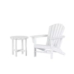Sedia Adirondack da esterno WestinTrends Dylan in HDPE con tavolino (set da 2 pezzi)