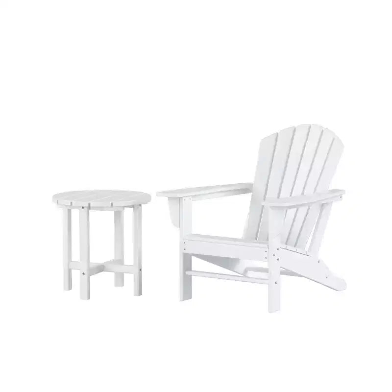 Sedia Adirondack da esterno WestinTrends Dylan in HDPE con tavolino (set da 2 pezzi)