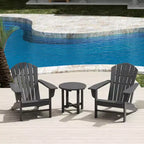 WestinTrends Dylan HDPE Outdoor Patio Adirondack Conversation Set (3-Piece)