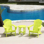 WestinTrends Dylan HDPE Outdoor Patio Adirondack Conversation Set (3-Piece)