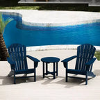 WestinTrends Dylan HDPE Outdoor Patio Adirondack Conversation Set (3-Piece)