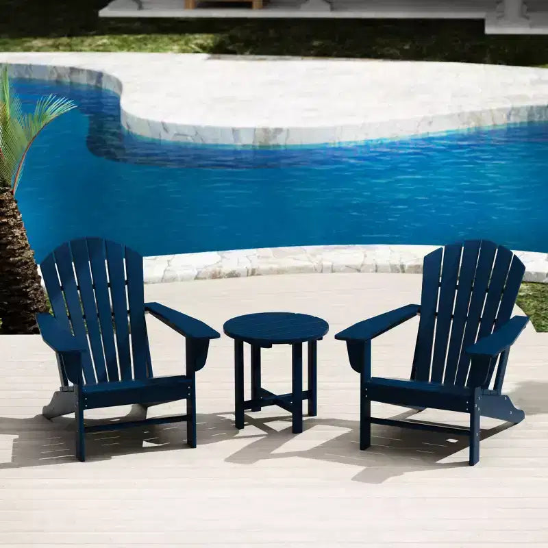 WestinTrends Dylan HDPE Outdoor Patio Adirondack Conversation Set (3-Piece)