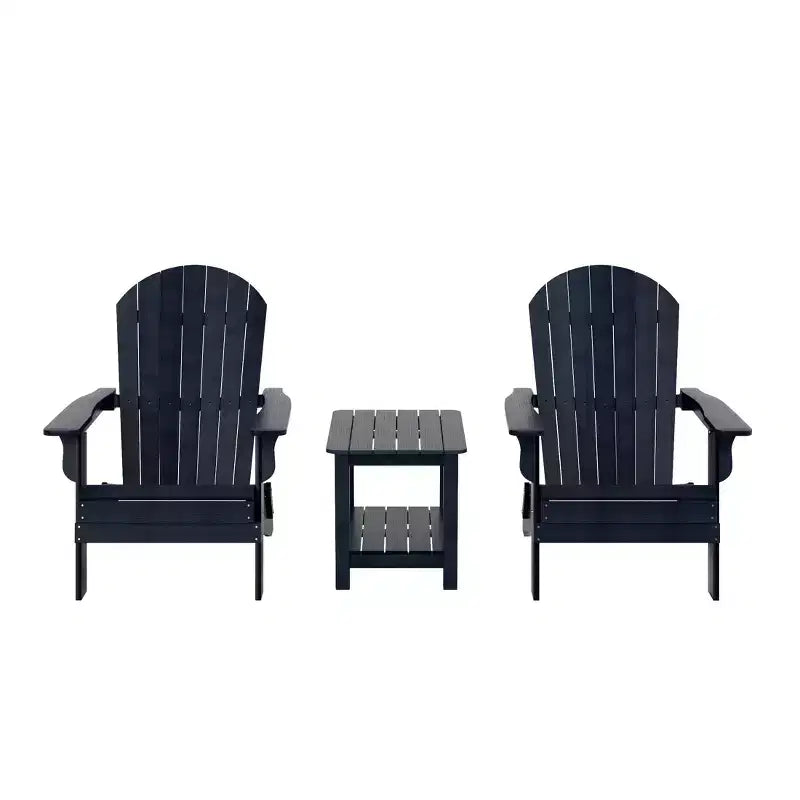WestinTrends Tuscany HIPS - Set da conversazione pieghevole per patio esterno Adirondack (3 pezzi)