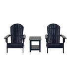 WestinTrends Tuscany HIPS - Set da conversazione pieghevole per patio esterno Adirondack (3 pezzi)