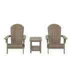 WestinTrends Tuscany HIPS - Set da conversazione pieghevole per patio esterno Adirondack (3 pezzi)