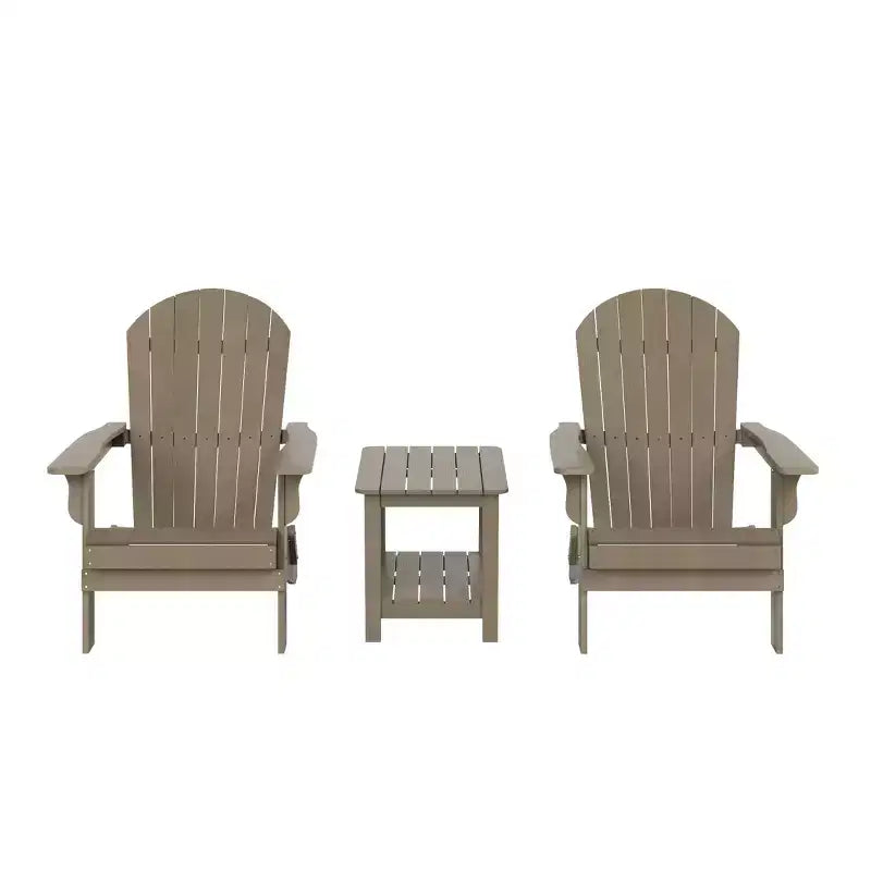 WestinTrends Tuscany HIPS - Set da conversazione pieghevole per patio esterno Adirondack (3 pezzi)