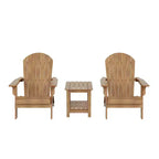 WestinTrends Tuscany HIPS - Set da conversazione pieghevole per patio esterno Adirondack (3 pezzi)