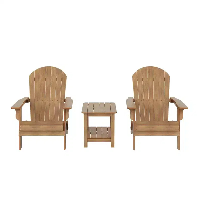 WestinTrends Tuscany HIPS - Set da conversazione pieghevole per patio esterno Adirondack (3 pezzi)