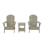 WestinTrends Tuscany HIPS - Set da conversazione pieghevole per patio esterno Adirondack (3 pezzi)