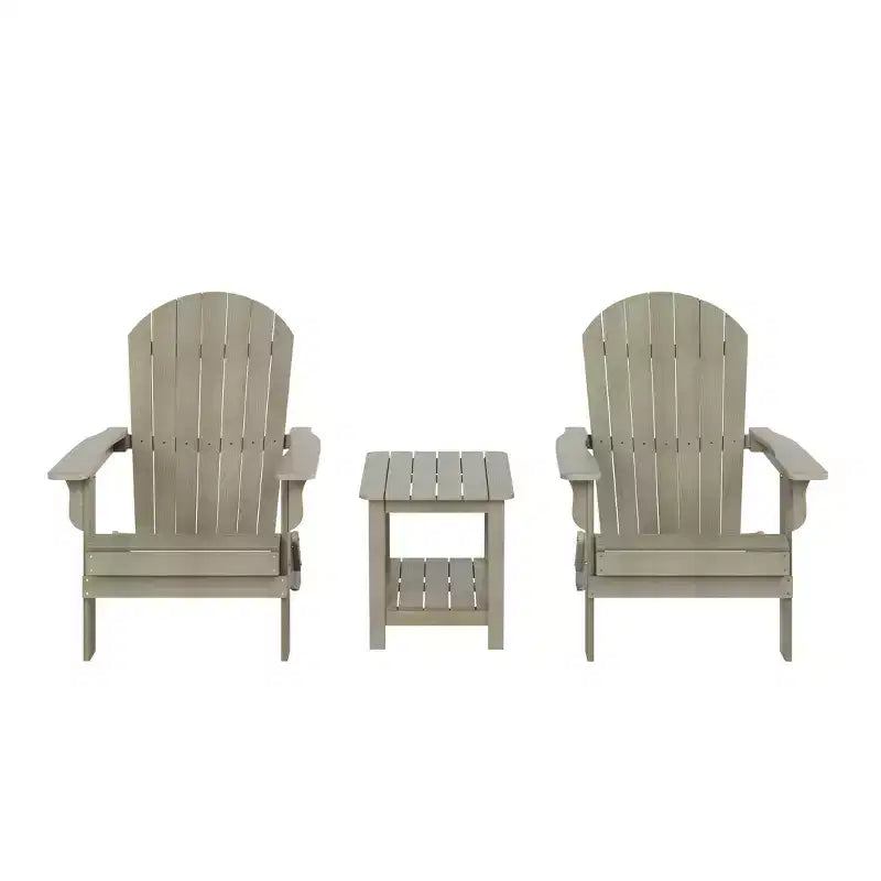 WestinTrends Tuscany HIPS - Set da conversazione pieghevole per patio esterno Adirondack (3 pezzi)