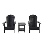 WestinTrends Tuscany HIPS - Set da conversazione pieghevole per patio esterno Adirondack (3 pezzi)