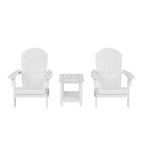 WestinTrends Tuscany HIPS - Set da conversazione pieghevole per patio esterno Adirondack (3 pezzi)