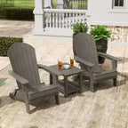 WestinTrends Tuscany HIPS - Set da conversazione pieghevole per patio esterno Adirondack (3 pezzi)