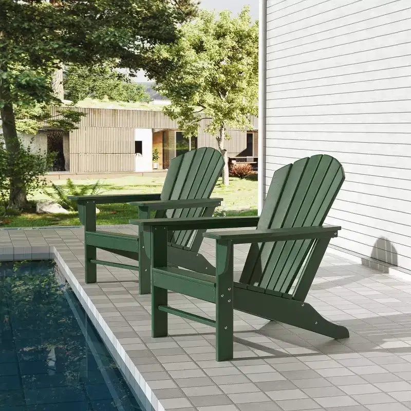 WestinTrends Dylan HDPE Outdoor Patio Adirondack Chair (Set of 2)