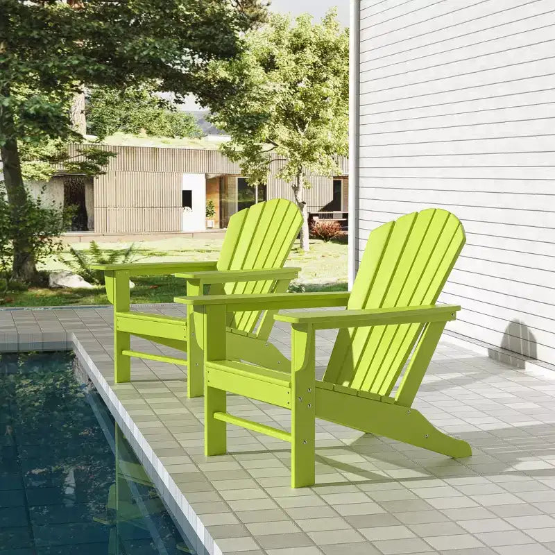 WestinTrends Dylan HDPE Outdoor Patio Adirondack Chair (Set of 2)