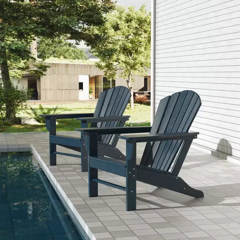 WestinTrends Dylan HDPE Outdoor Patio Adirondack Chair (Set of 2)