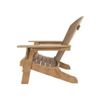WestinTrends Toscana Sedia Adirondack Pieghevole da Esterno in HIPS con Poggiapiedi e Tavolino (3 Pezzi)
