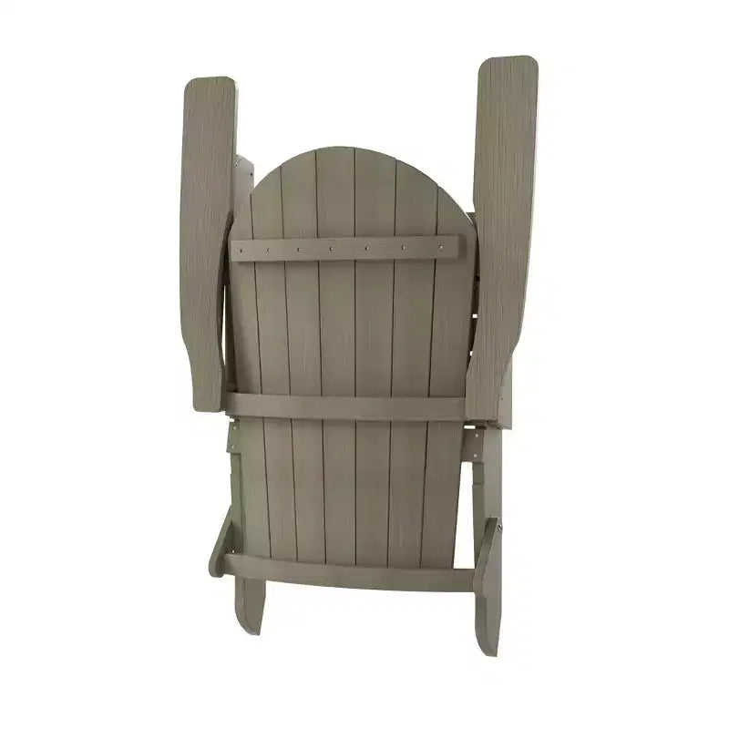 WestinTrends Toscana Sedia Adirondack Pieghevole da Esterno in HIPS con Poggiapiedi e Tavolino (3 Pezzi)