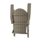 WestinTrends Toscana Sedia Adirondack Pieghevole da Esterno in HIPS con Poggiapiedi e Tavolino (3 Pezzi)