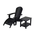 WestinTrends Tuscany HIPSOutdoorPatioFoldingAdirondackChair with Ottoman and Side Table (3-Piece)