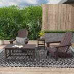 WestinTrends 4-Piece Outdoor Paio Adirondack Conversation Set