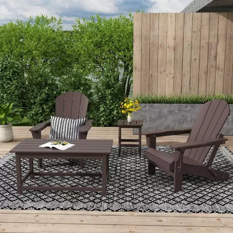 WestinTrends 4-Piece Outdoor Paio Adirondack Conversation Set