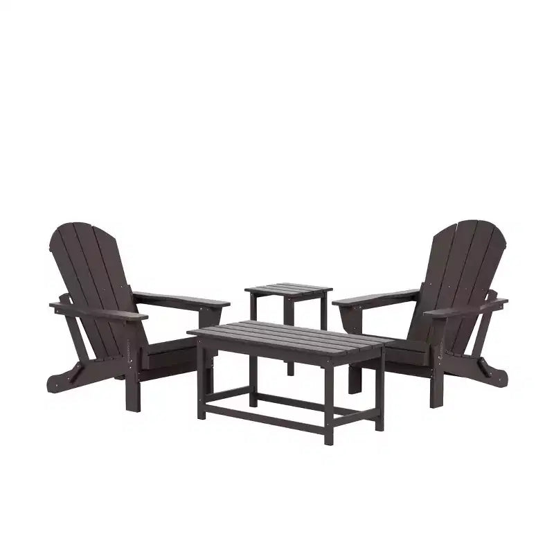 WestinTrends 4-Piece Outdoor Paio Adirondack Conversation Set