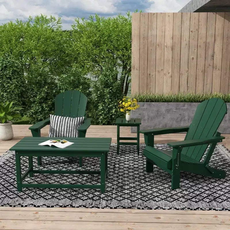WestinTrends 4-Piece Outdoor Paio Adirondack Conversation Set