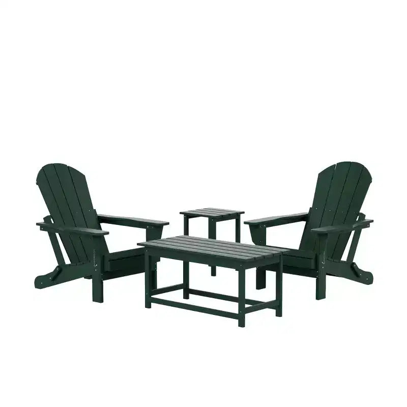 WestinTrends 4-Piece Outdoor Paio Adirondack Conversation Set