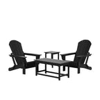 WestinTrends 4-Piece Outdoor Paio Adirondack Conversation Set