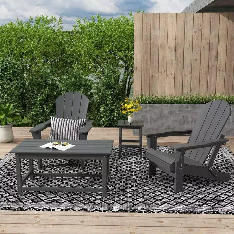 WestinTrends 4-Piece Outdoor Paio Adirondack Conversation Set
