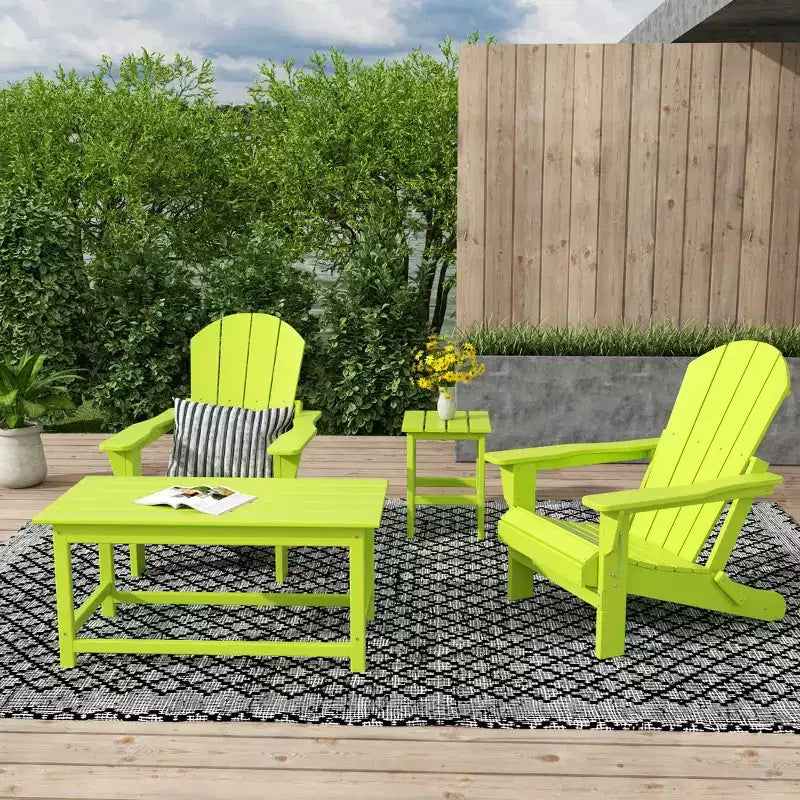 WestinTrends 4-Piece Outdoor Paio Adirondack Conversation Set