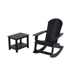 WestinTrends 2-Piece Outdoor Patio Adirondack Rocking Chair with Side Table Set