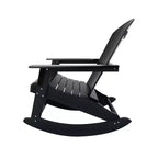 WestinTrends 2-Piece Outdoor Patio Adirondack Rocking Chair with Side Table Set
