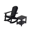 WestinTrends 2-Piece Outdoor Patio Adirondack Rocking Chair with Side Table Set
