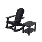 WestinTrends 2-Piece Outdoor Patio Adirondack Rocking Chair with Side Table Set
