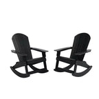 WestinTrends 2-Piece Outdoor Patio All-weather Adirondack Rocking Chair Set
