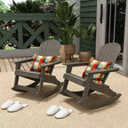 WestinTrends 2-Piece Outdoor Patio All-weather Adirondack Rocking Chair Set