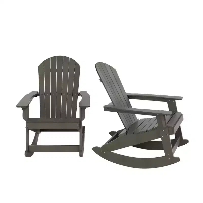 WestinTrends 2-Piece Outdoor Patio All-weather Adirondack Rocking Chair Set