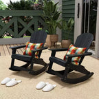 WestinTrends 2-Piece Outdoor Patio All-weather Adirondack Rocking Chair Set
