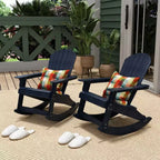 WestinTrends 2-Piece Outdoor Patio All-weather Adirondack Rocking Chair Set