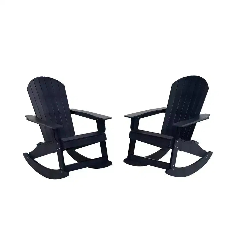 WestinTrends 2-Piece Outdoor Patio All-weather Adirondack Rocking Chair Set